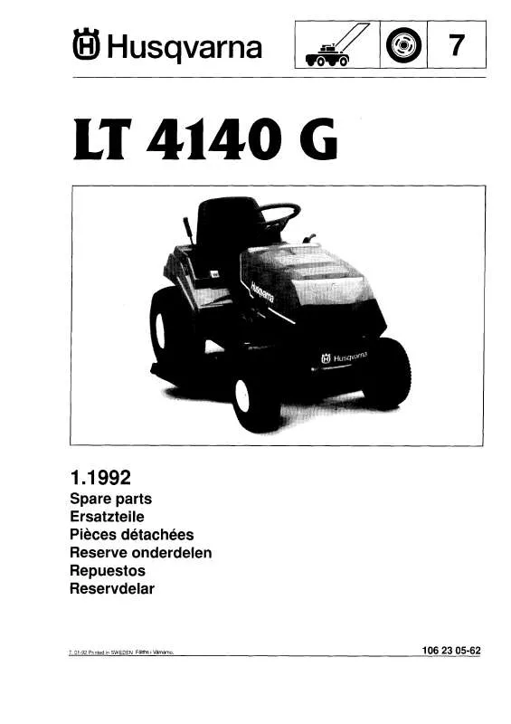 Mode d'emploi HUSQVARNA LT 4140G