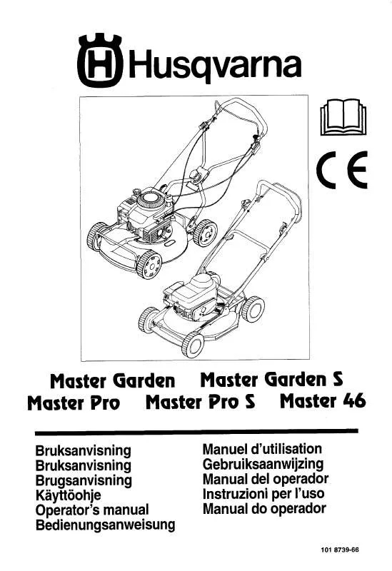 Mode d'emploi HUSQVARNA MASTER GARDEN