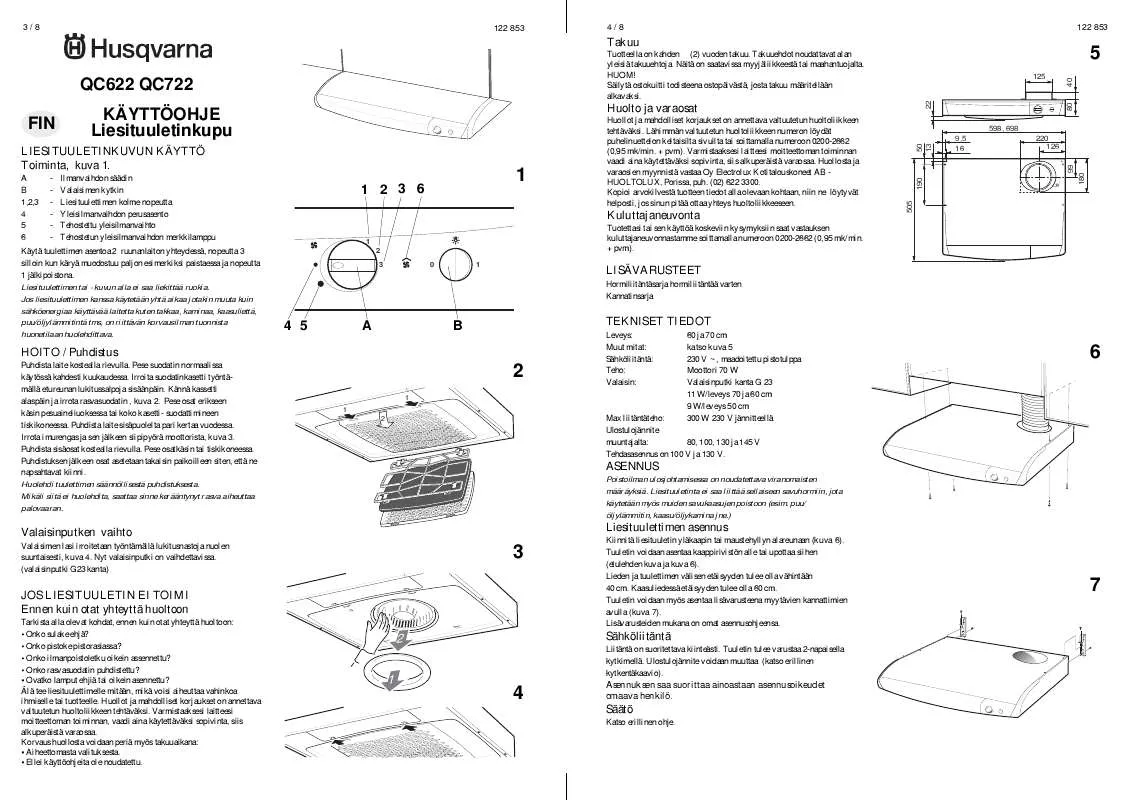 Mode d'emploi HUSQVARNA QC622