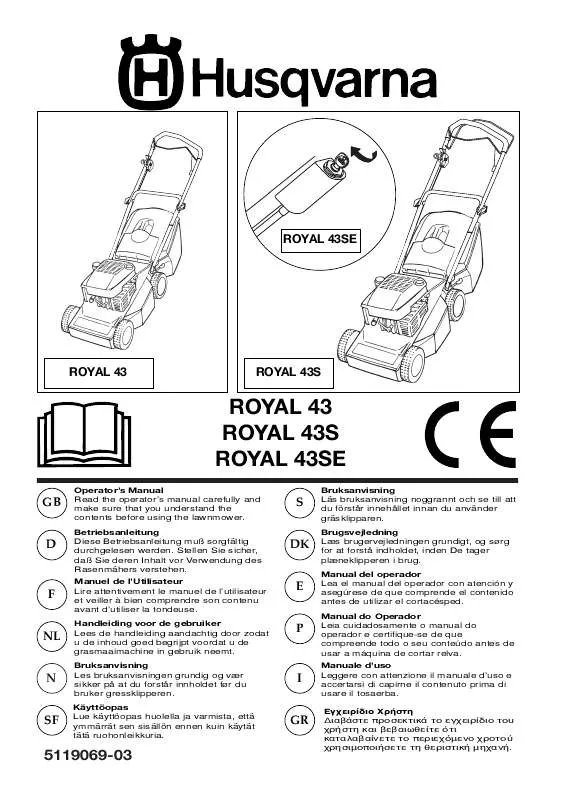 Mode d'emploi HUSQVARNA ROYAL 43 SE