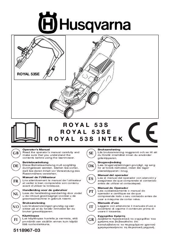 Mode d'emploi HUSQVARNA ROYAL 53 S INTEK