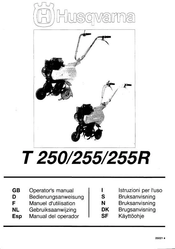 Mode d'emploi HUSQVARNA T255 R