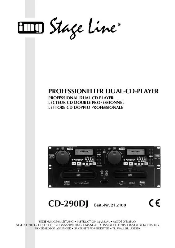 Mode d'emploi IMG STAGE LINE CD-290DJ