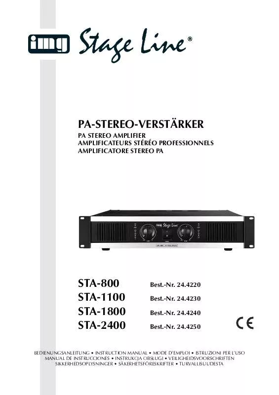 Mode d'emploi IMG STAGE LINE STA-1100