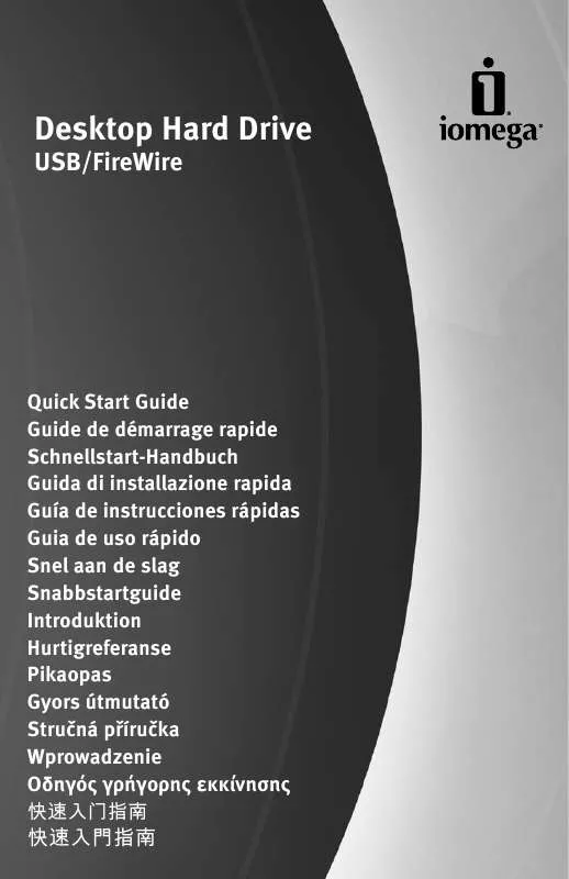 Mode d'emploi IOMEGA DESKTOP HARD DRIVE FIREWIRE