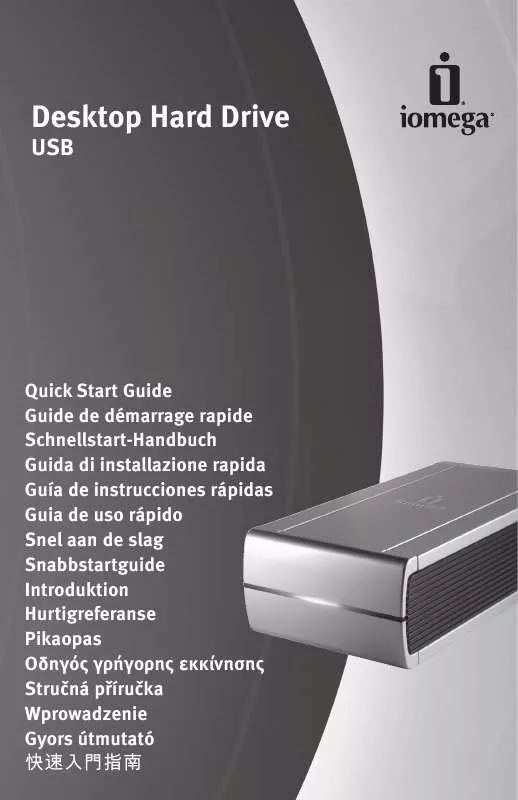 Mode d'emploi IOMEGA DESKTOP HARD DRIVE USB