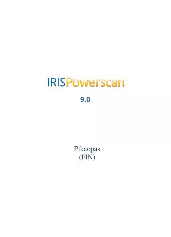 Mode d'emploi IRIS IRISPOWERSCAN 9.0