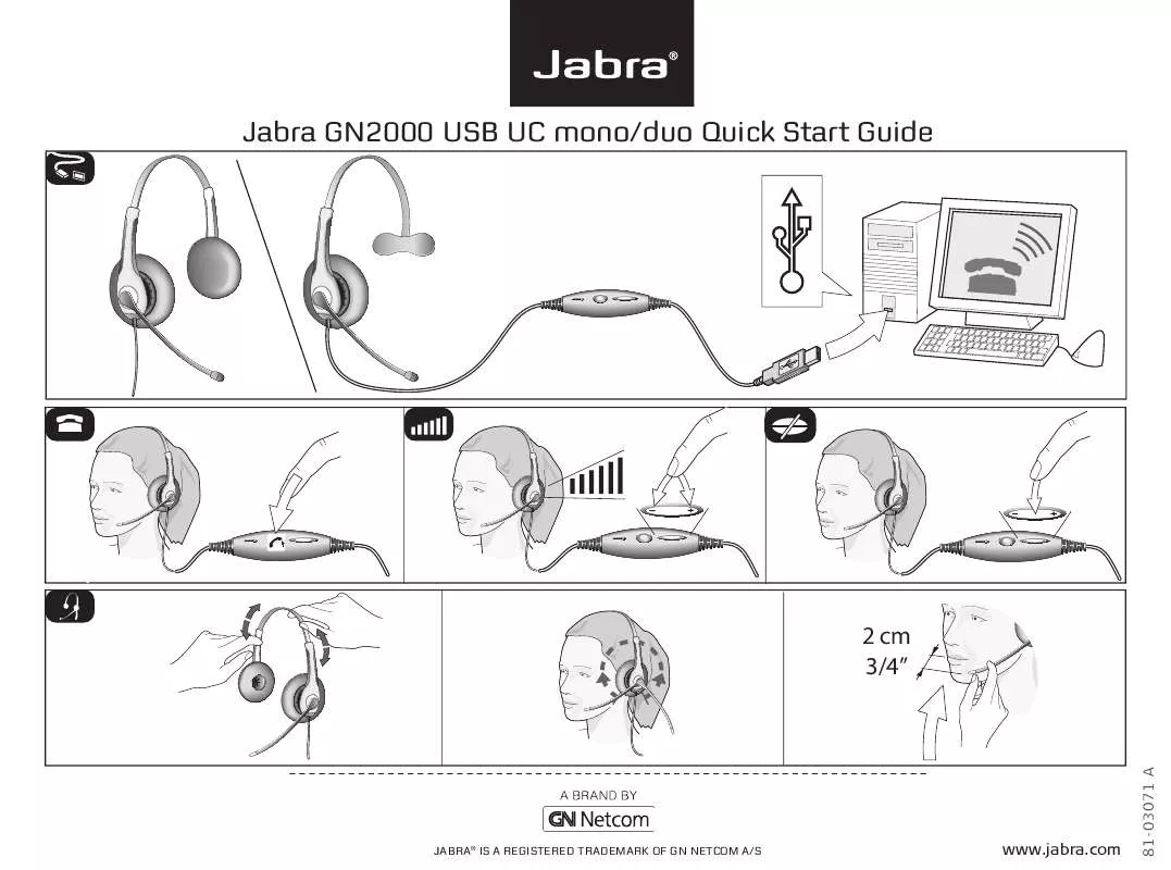 Mode d'emploi JABRA GN2000