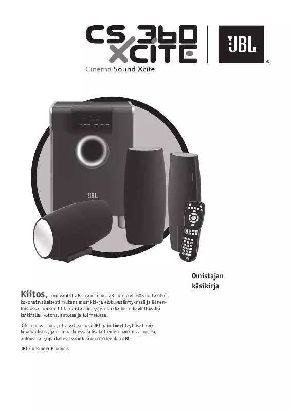 Mode d'emploi JBL CS 360XCITE (220-240V)