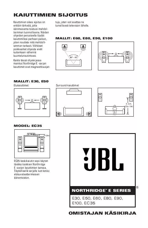 Mode d'emploi JBL E 100 (220-240V)