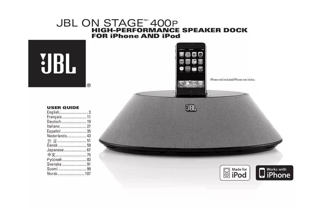 Mode d'emploi JBL OS-400P