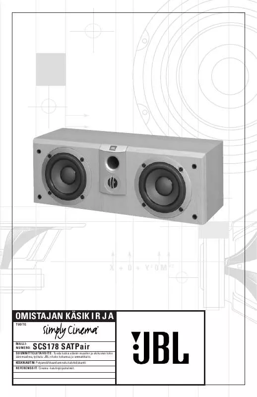 Mode d'emploi JBL SCS 178 CENTER (220-240V)