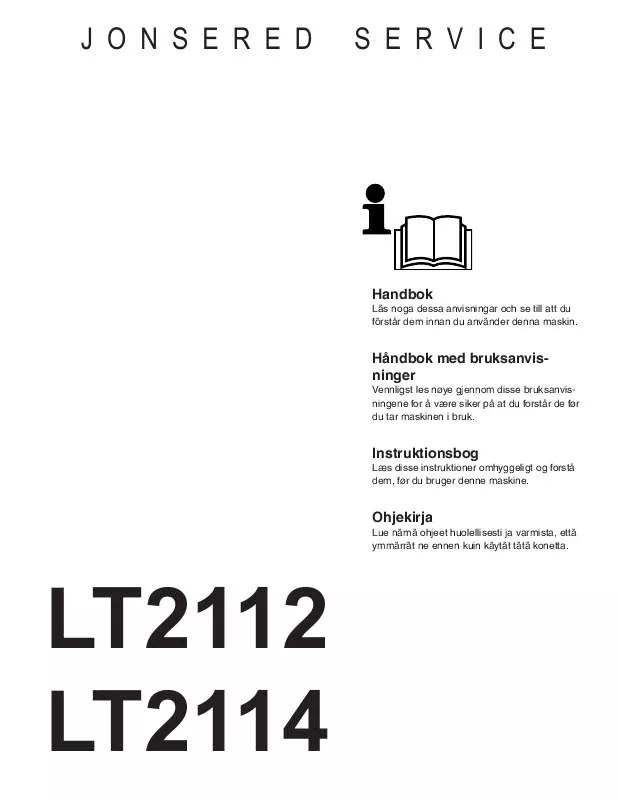 Mode d'emploi JONSERED LT 2112