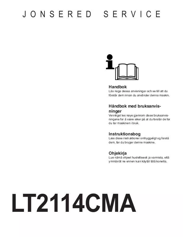 Mode d'emploi JONSERED LT 2114 CMA