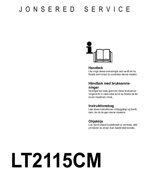 Mode d'emploi JONSERED LT 2115 CM