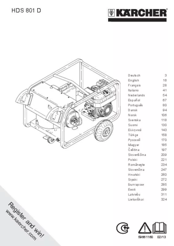 Mode d'emploi KARCHER HDS 801 D