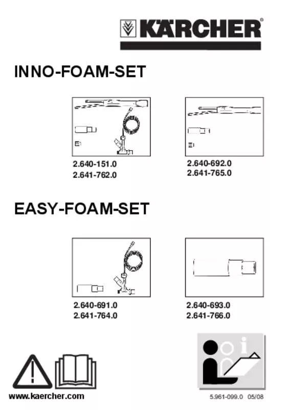 Mode d'emploi KARCHER INNO-FOAM-SET