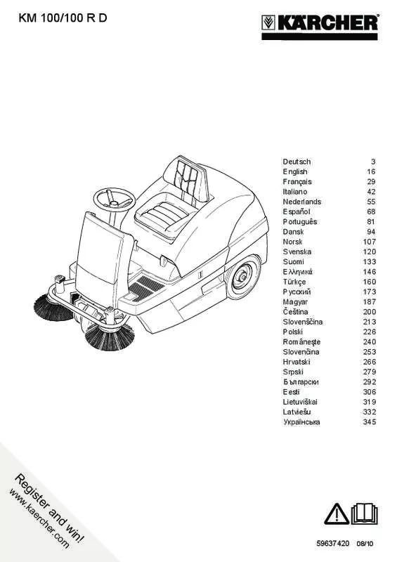 Mode d'emploi KARCHER KM 100 100 R D