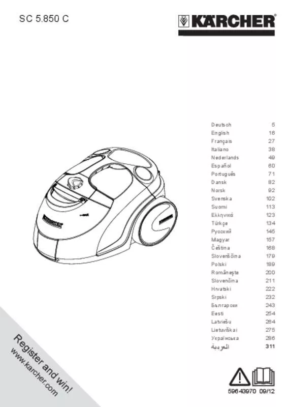 Mode d'emploi KARCHER SC 5.850 C