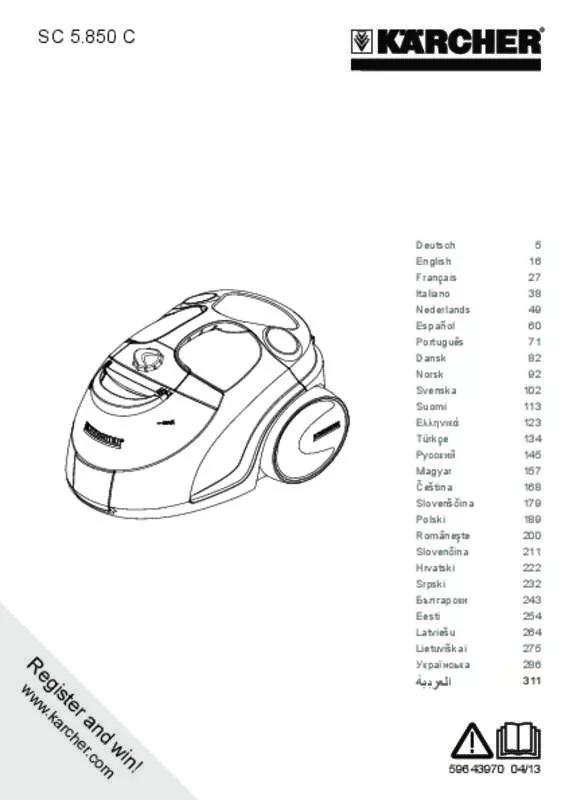 Mode d'emploi KARCHER SC5850C