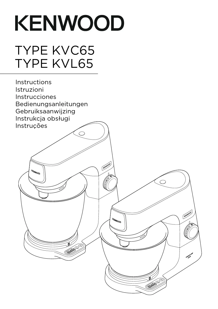 Mode d'emploi KENWOOD TITANIUM CHEF BAKER KVC65.001WH