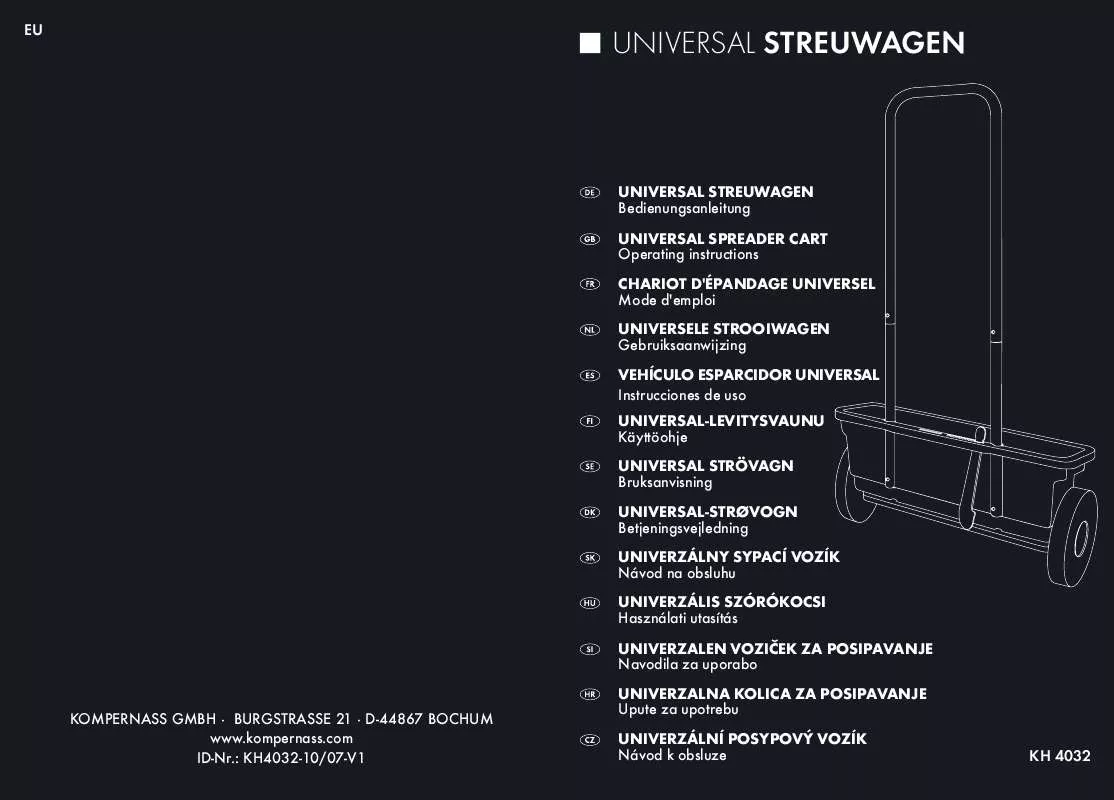 Mode d'emploi KOMPERNASS KH 4032 UNIVERSAL SPREADER CART