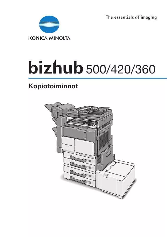 Mode d'emploi KONICA MINOLTA BIZHUB 360