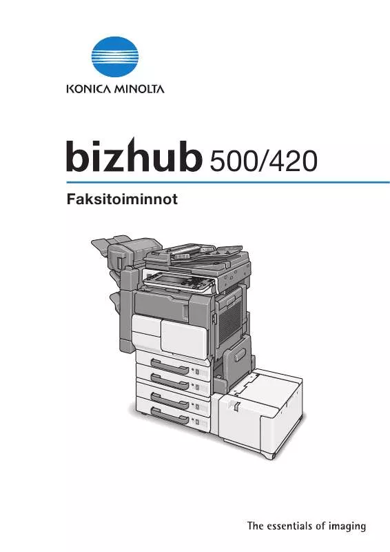 Mode d'emploi KONICA MINOLTA BIZHUB 600