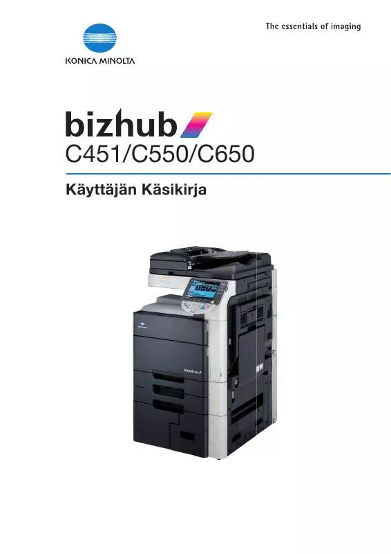 Mode d'emploi KONICA MINOLTA BIZHUB C550