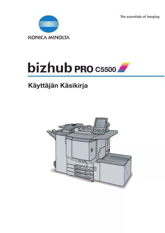 Mode d'emploi KONICA MINOLTA BIZHUB PRO C5500