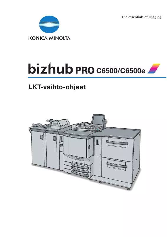 Mode d'emploi KONICA MINOLTA BIZHUB PRO C6500