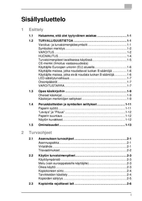 Mode d'emploi KONICA MINOLTA CF1501