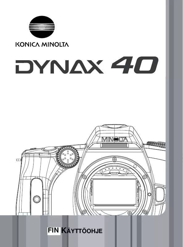 Mode d'emploi KONICA MINOLTA DYNAX 30