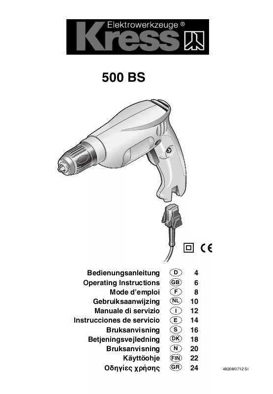 Mode d'emploi KRESS 500 BS