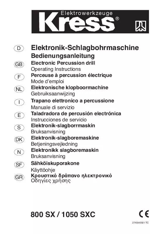 Mode d'emploi KRESS 800 SX