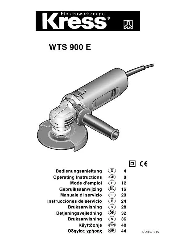 Mode d'emploi KRESS WTS 900 E