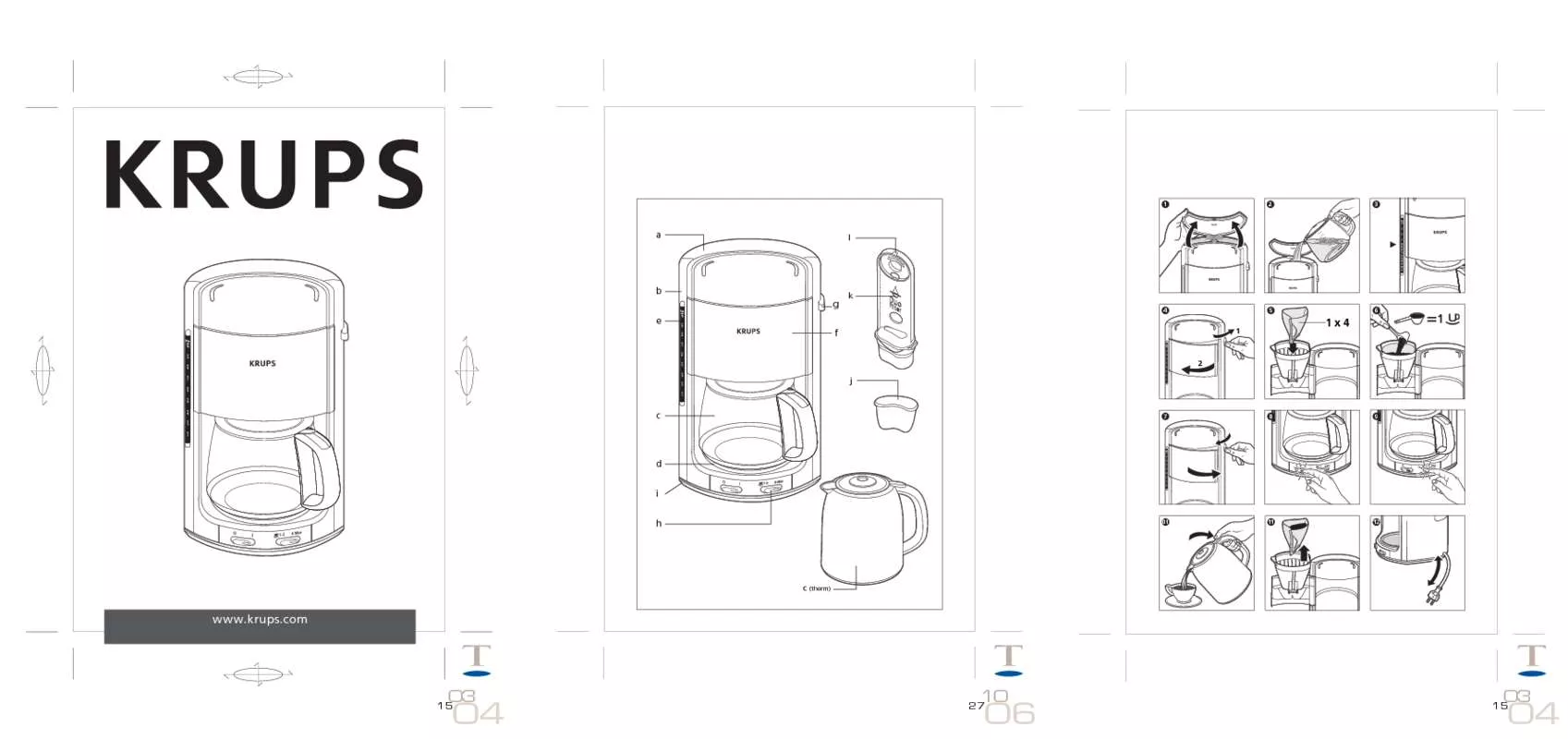 Mode d'emploi KRUPS PRO AROMA KM3038