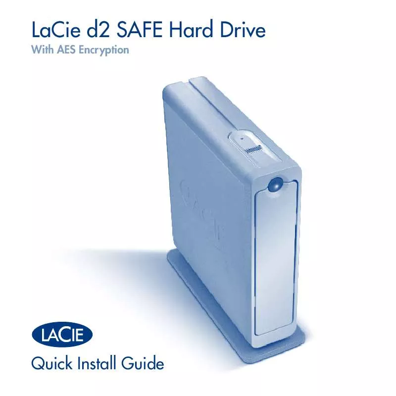 Mode d'emploi LACIE D2 SAFE HARD DRIVE