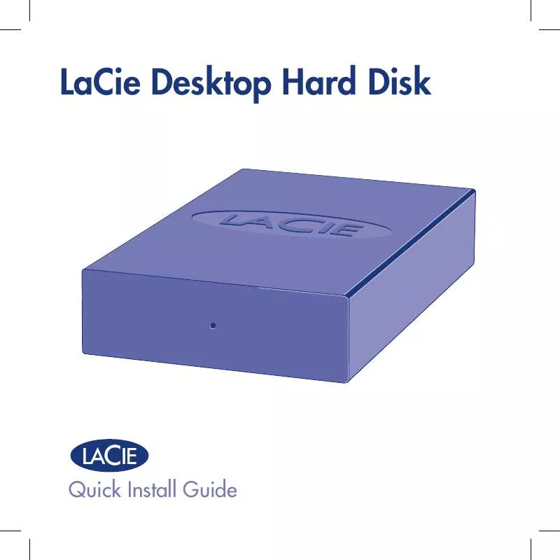 Mode d'emploi LACIE DESKTOP HARD DISK