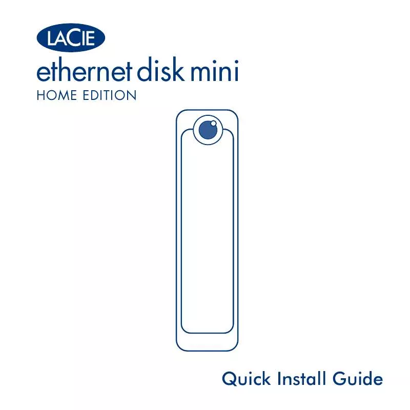 Mode d'emploi LACIE ETHERNET DISK MINI