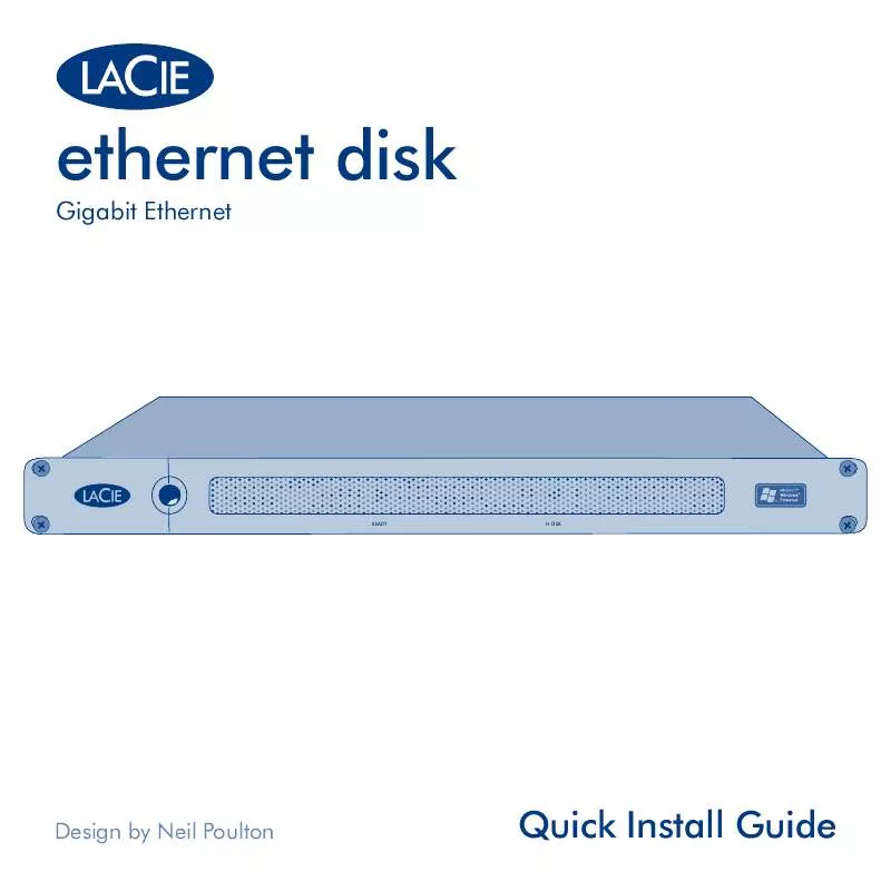 Mode d'emploi LACIE ETHERNET DISK