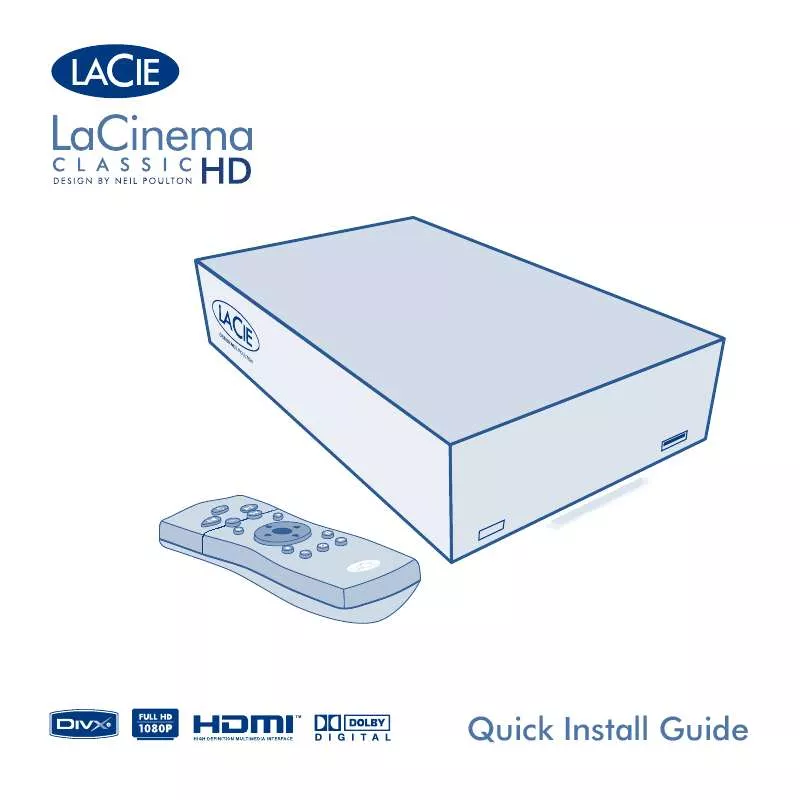 Mode d'emploi LACIE LACINEMA CLASSIC HD