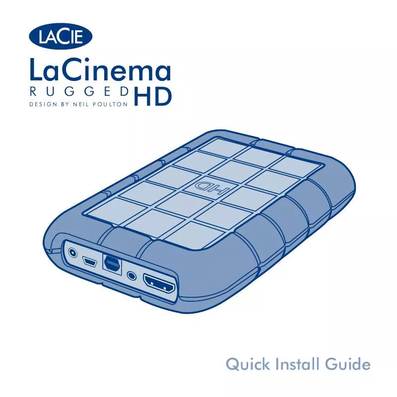 Mode d'emploi LACIE LACINEMA RUGGED HD