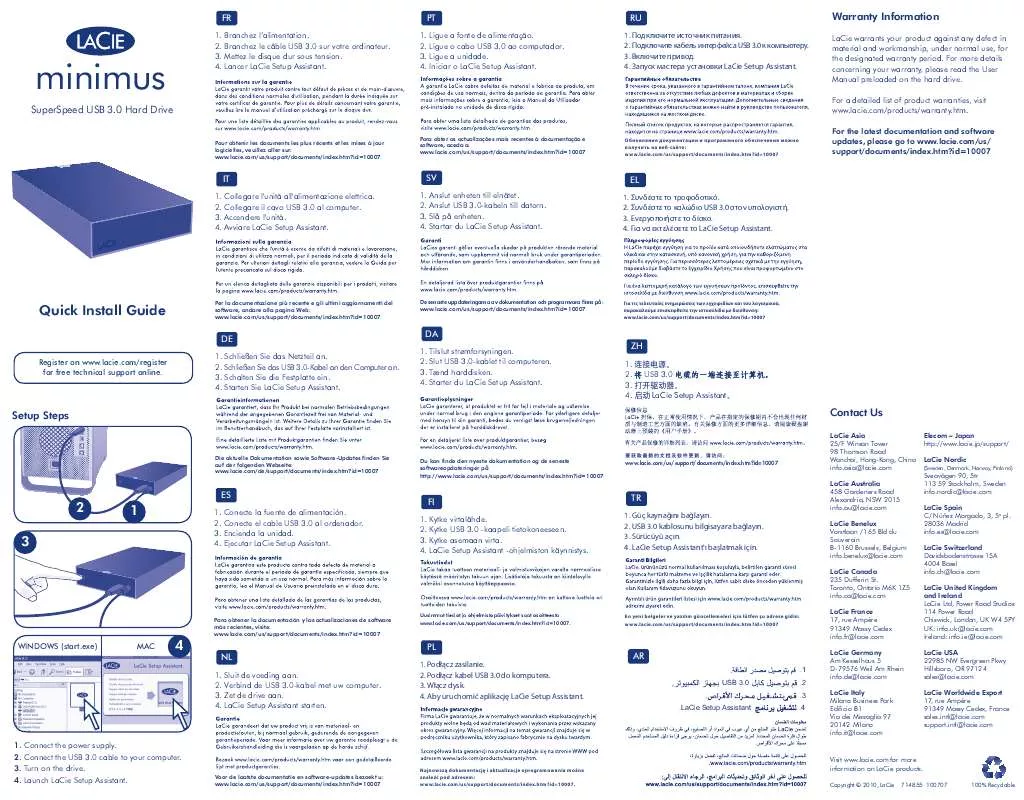 Mode d'emploi LACIE MINIMUS