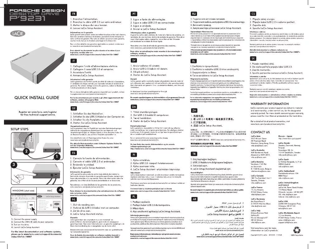 Mode d'emploi LACIE P9231