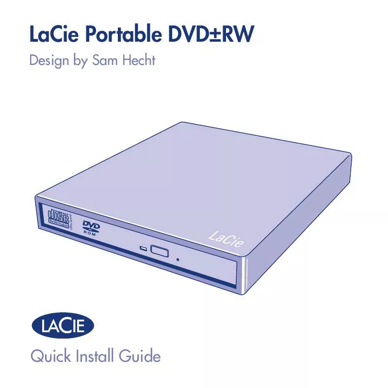 Mode d'emploi LACIE PORTABLE DVD-RW