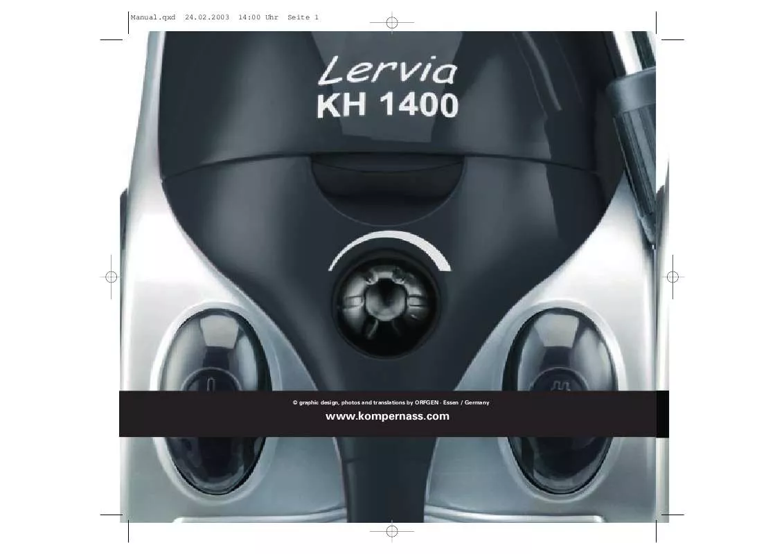 Mode d'emploi LERVIA KH 1400 COMPACT VACUUM CLEANER