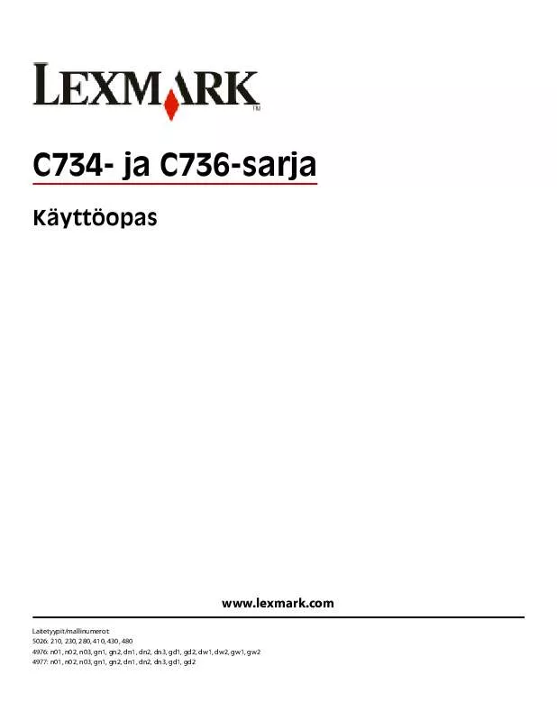 Mode d'emploi LEXMARK C736DN