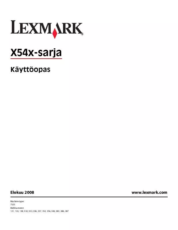 Mode d'emploi LEXMARK X544
