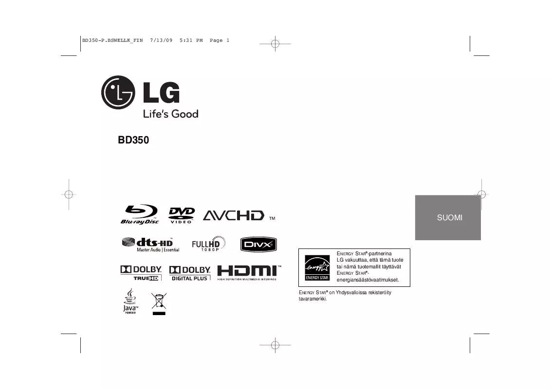 Mode d'emploi LG BD350